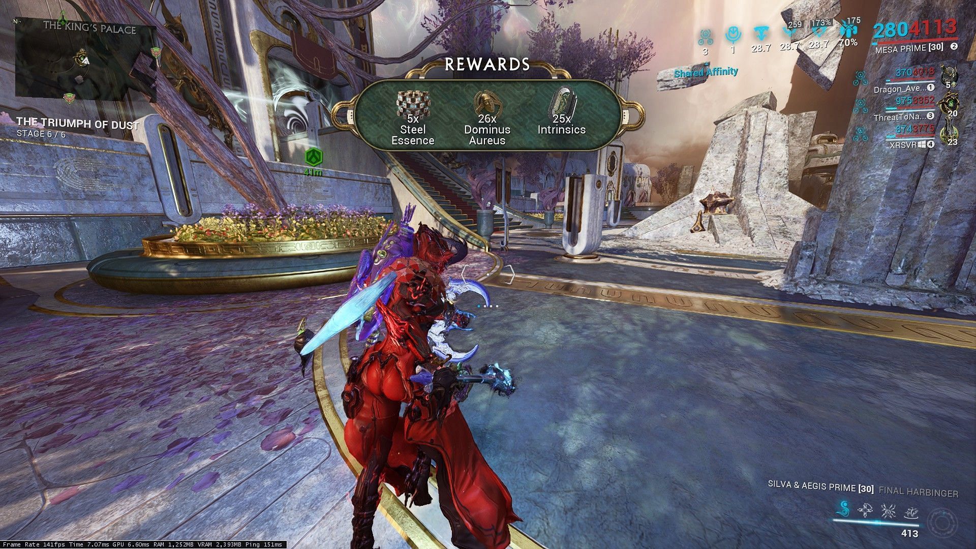 Dominus Aureus are mission-end rewards (Image via Digital Extremes)